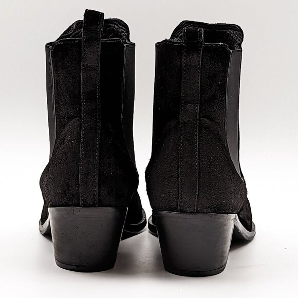 Thursday Boot Duchess Distressed Black Suede Western Boots Size 9.5 - Picture 3 of 8